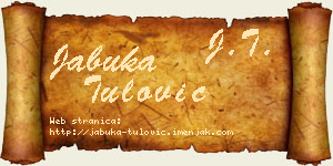 Jabuka Tulović vizit kartica